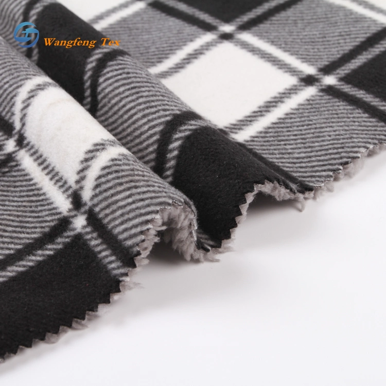 Chinese Clothing Manufacturers Good Hand Touch 100% Polyester Bonded Polar Fleece Fabric