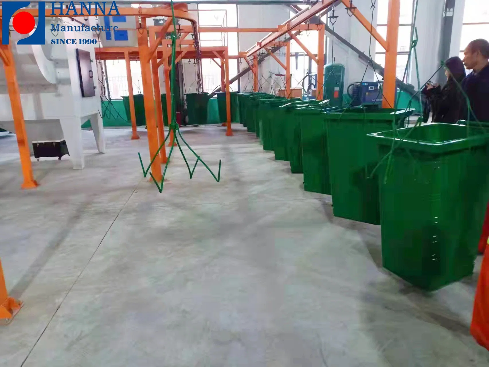 Complete Electrostatic Powder Coating Equipment Spraying System Line Painting Machine Equipment for Metal Cans Bucket Rubbish Can