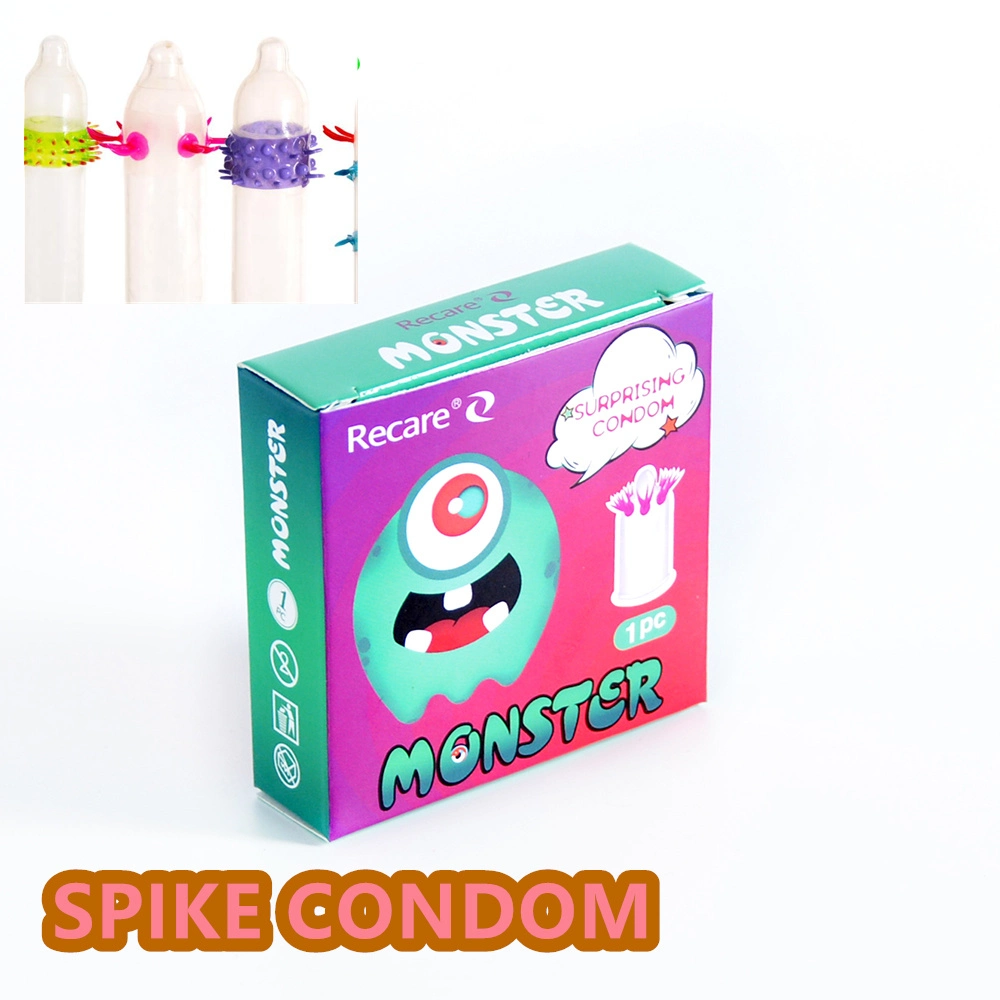 Free Sample Super Lubrication Colour Bowl Packing Spike Condom with Private Label Made in China