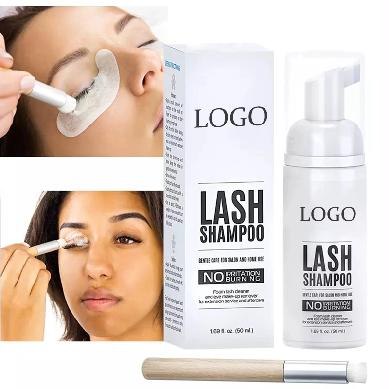 Extension de shampooing pour cils laver la paupière mousse nettoyant Lashshshampooing logo privé Shampooing pour cils