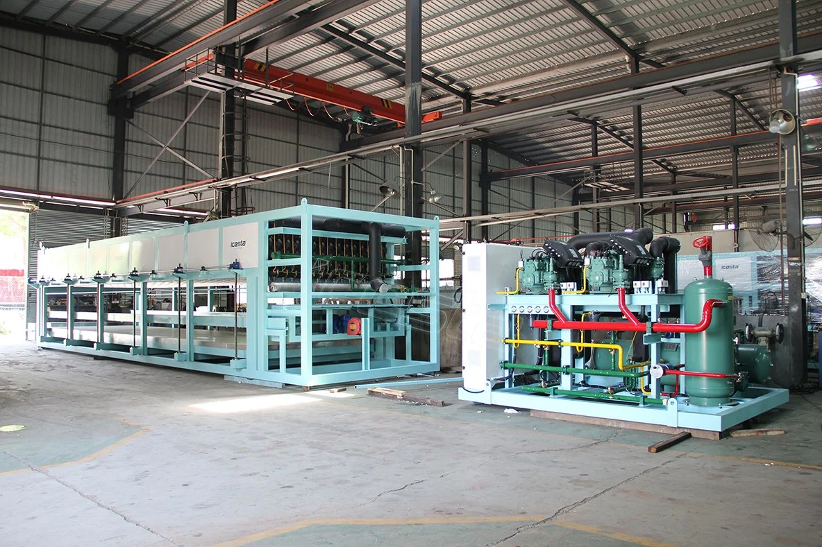 Customized Icesta Brine Direct Cooling 20t 25t 30t 40t 50t 100t Industrial Block Ice Machine