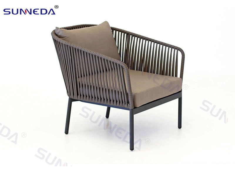 High Standard Metal Frame Leisure Outdoor Furniture Rattan Hotel Patio Comfortable Tables & Chairs