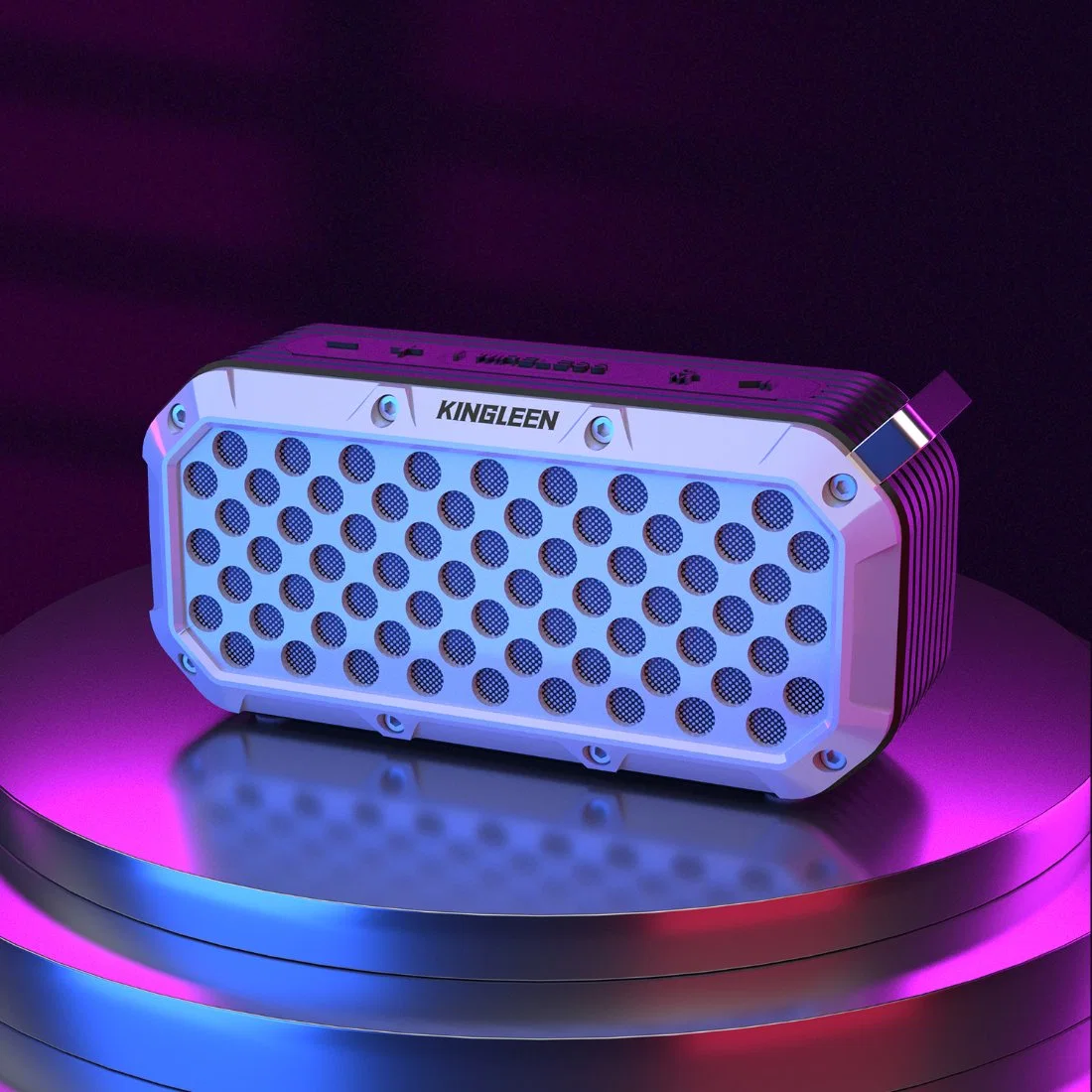 Kingleen Q119 Altavoz Bluetooth para teléfonos móviles PC graves profundos interiores 2 en 1 altavoz inalámbrico llamado, la tarjeta del TF, USB, FM, Tw Bt5.0