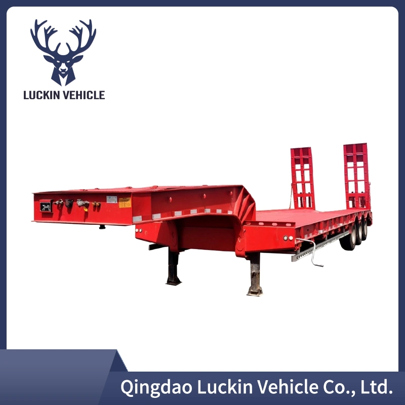 3 Axles Gooseneck Lowboy Low Bed Lowbed Semi Trailer