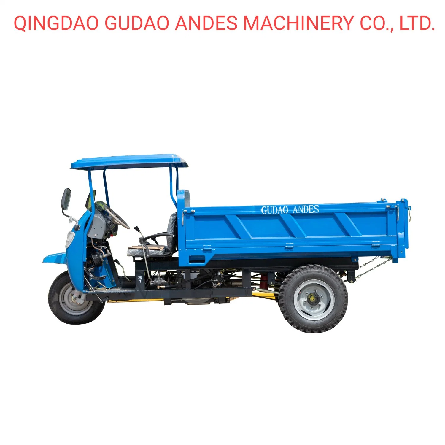 Three Wheel Truck Tricycle with Rops/Diesel Tricycle with 3 Ton Loading Capacity and Sunshade/Guta/Light Truck Three-Wheeled Tricycle Guta