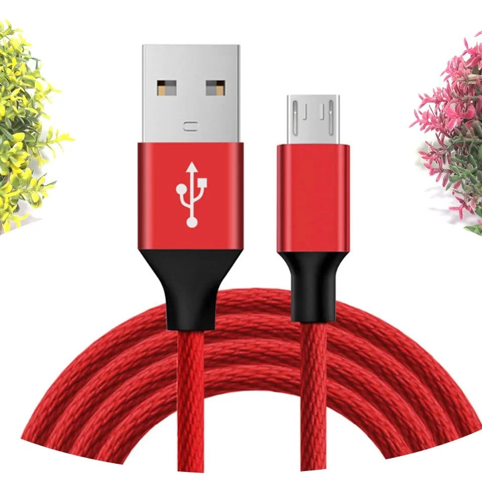 28AWG Braided Micro Sync Data Cable for Mobile Phone USB C Cable