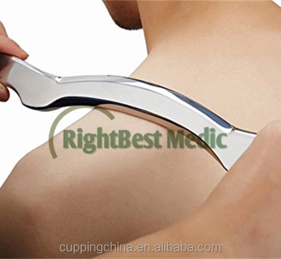 Stainless Steel Guasha Massage Tool with Long Bar