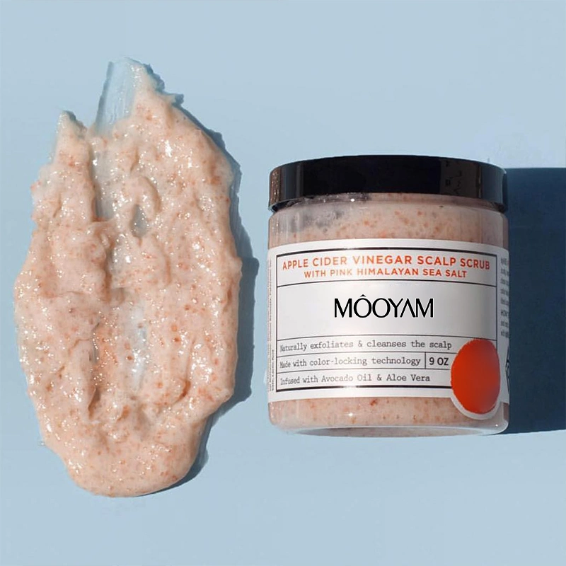 Mooyam Wholesale/Supplier Cleansing Scalp Scrub Hair Wash Organic Apple Cider Vinegar Pink Himalayan Sea Salt Exfoliator Scalp Scrub