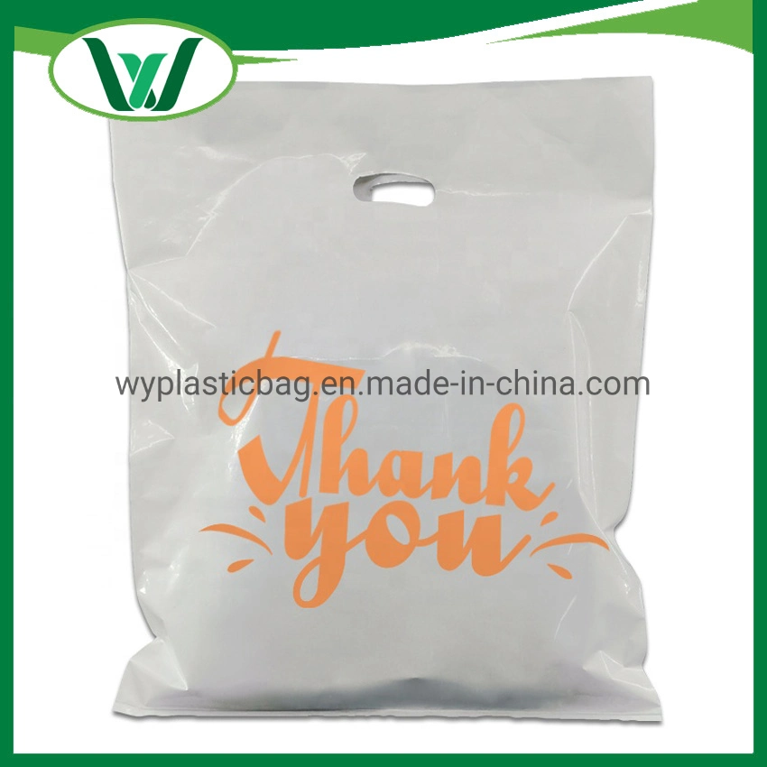 LDPE HDPE Plastic Colorful Different Standard Size Shopping Bags Custom Plastic PE Die Cut Handle Shopping Bag
