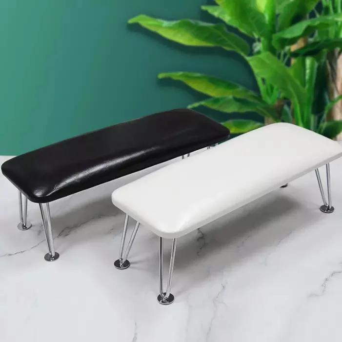 Hot Sale Nail Arm Rest Microfiber Leather Nail Hand Rest Cushion Soft Hand Pillow with 4 Stainless Steel Stands for Salon Use