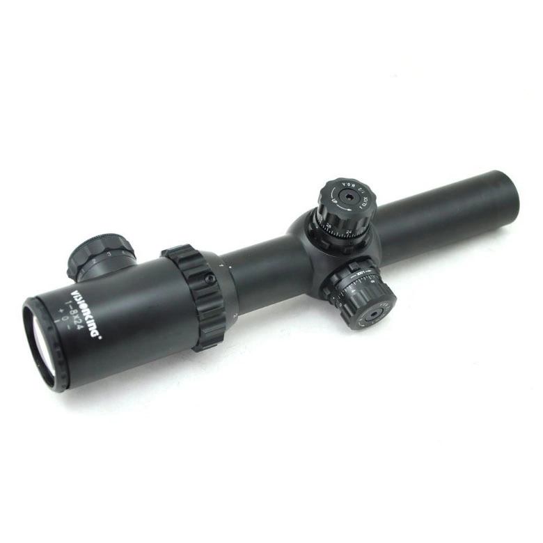 Visionking 1-8X24L Aim Scope Night Hunting Optical Sight 30mm Full Filled Nitrogen Long Range Ar15 M16 Sniper Scope W/Rings