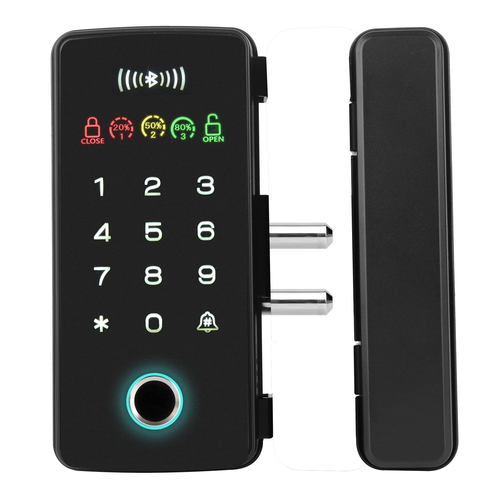 Hot Sale Smart G8s Glass Door Lock BLE APP Control Biometric Fingerprint Password Key Card Smart Office Glass Door Lock