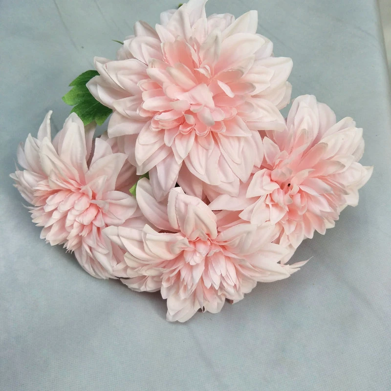 Wholesale/Supplier Flowers Decorative Silk Artificial Flower Dahlia Bouquet