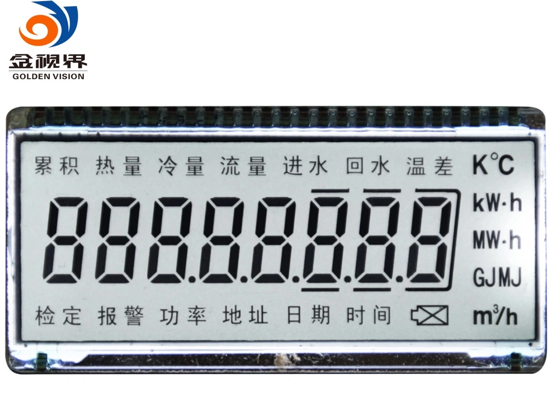 Medidor inteligente personalizado LCD con HTA, el modo de pantalla reflectante positivo