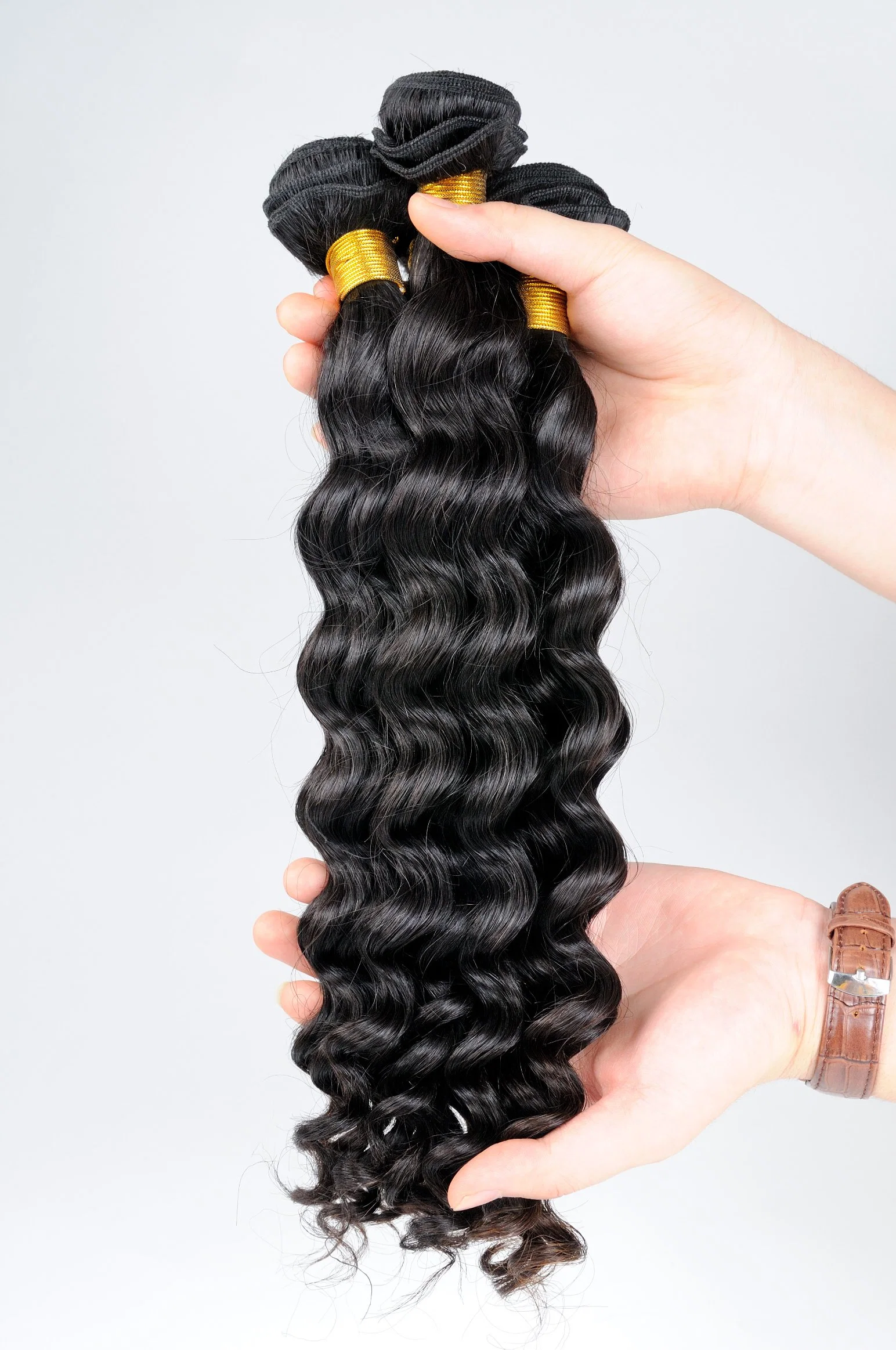 Prix de gros d'usine 8-30 pouces haut de la qualité d'extension de cheveux Remy Hair d'épaisseur de la trame de Tissage de cheveux humains