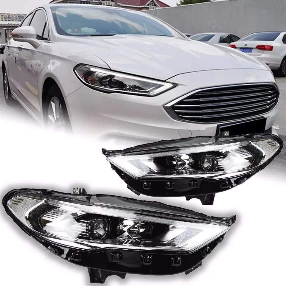 La tête de lampe pour Ford Mondeo Fusion 2013-2016 projecteurs Bi LED indicateur phare HID Body Kits accessoires auto