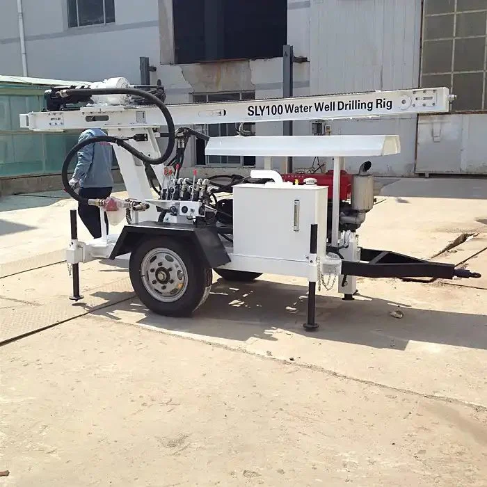 New Model Deep Rock Borehole Water Well Drilling Rig for Water Well Construction Drilling