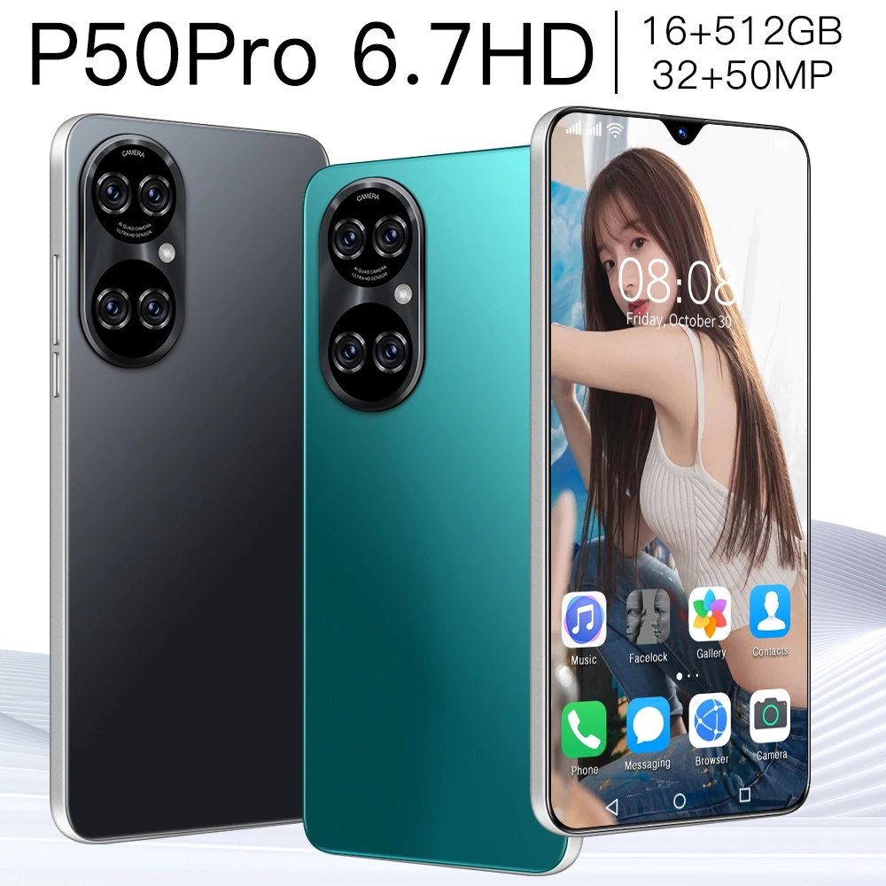 Globaler OEM/ODM-Großhandel/Lieferant P50PRO 12GB+512GB 6,7inch Handy-Smartphone