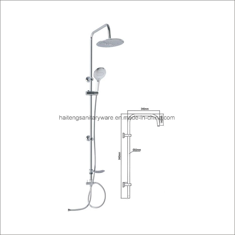 High Sliding Bar Shower Set with Sanitary Ware Parts/Shower Head