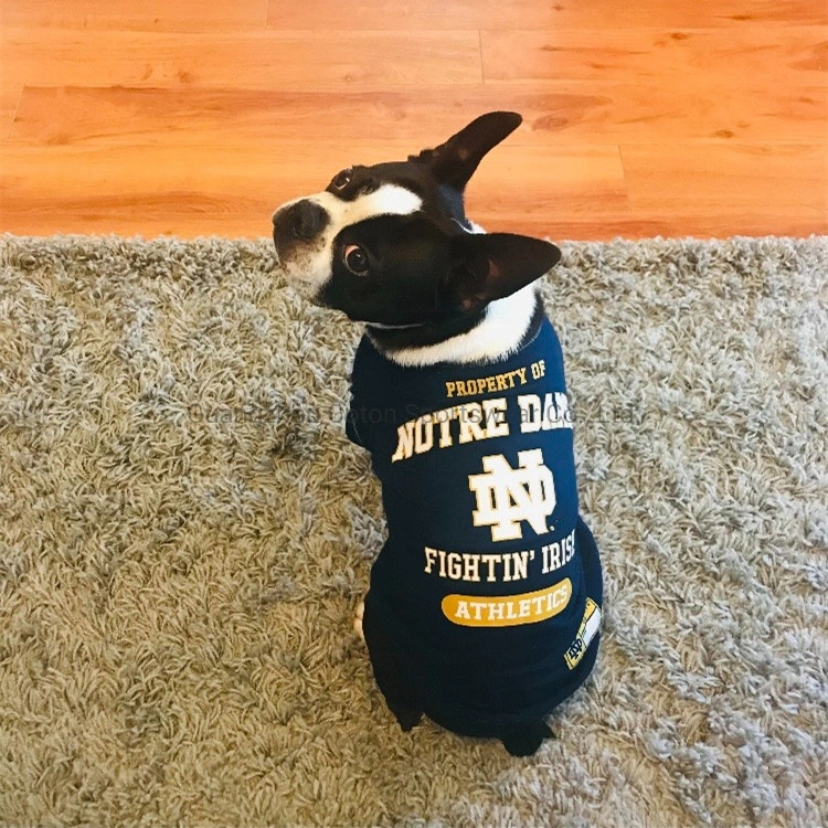 Roupa de Verão para cão estampada em poliéster estilo desportivo Vestuário para gatos pequenos de médios e grandes cães