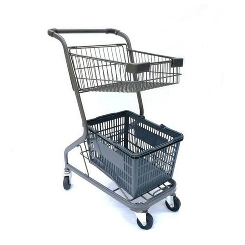 Factory Price Standard Wheel Supermarket Shopping Plastic Trolley Price