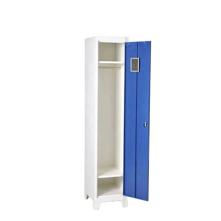 Single Door Steel Cabinet Used Clothes Storage Wardrobe Children Office Furniture