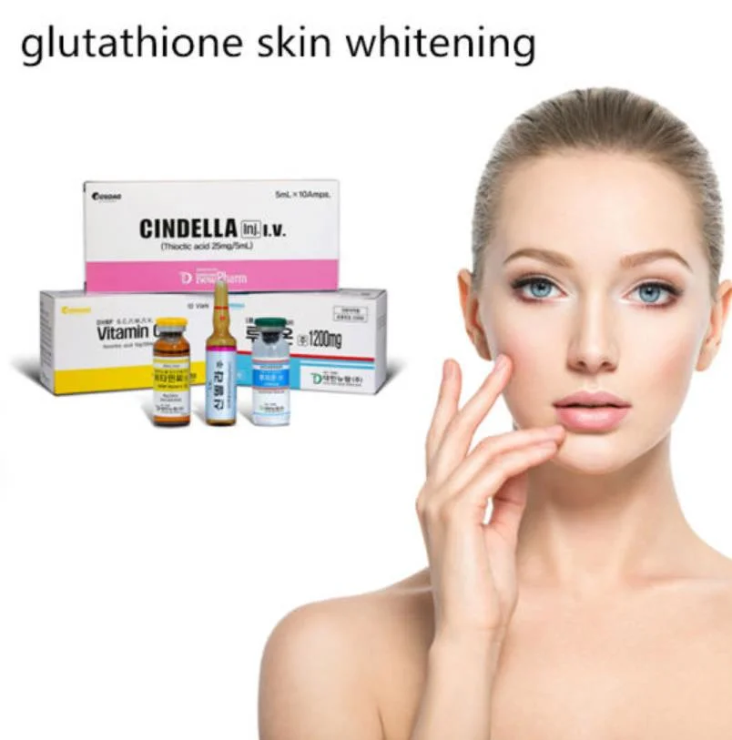 Fast Skin Whitening Injection Product Luthione Injection Glutatione Skin whiten Cindella ácido ascórbico vitamina C Shrink pores, Atacado Glutatione Injection -