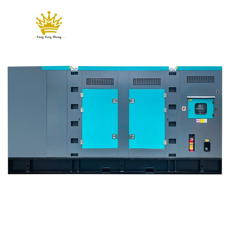 مجموعة مولدات ديزل احتياطية من النوع الصامت بقدرة 700kw 875kفولت أمبير مجموعة Cummins مع يووفن