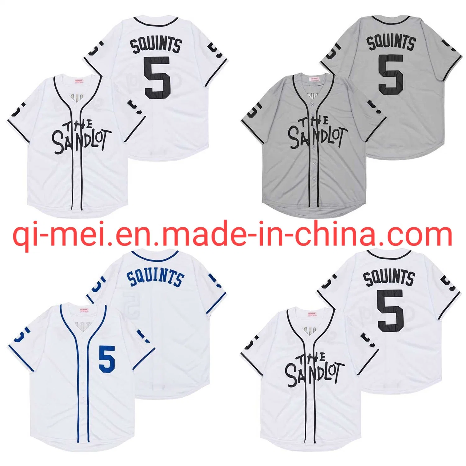 Wholesale/Supplier The Sandlot Kooy Benny #5 Michael Squints Mens Kids Movie Baseball Jerseys