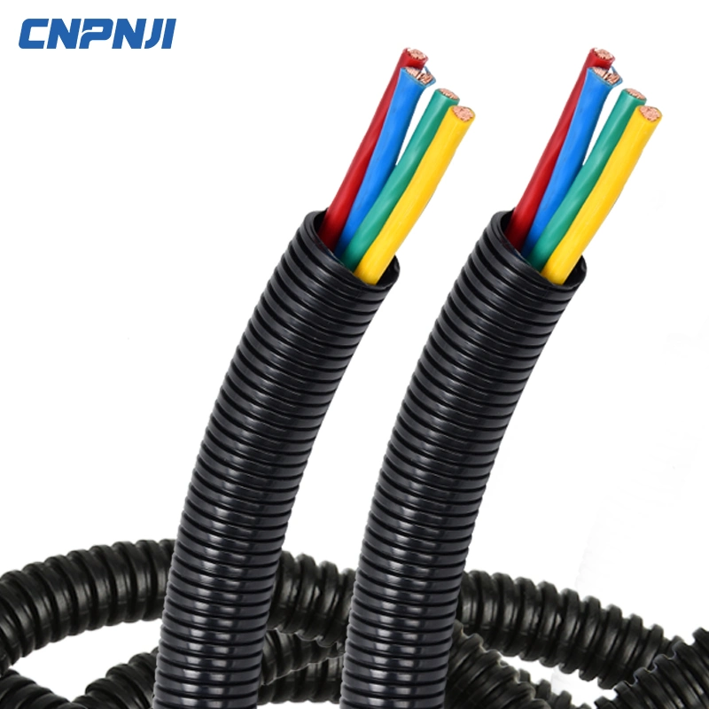 PP PE PA cable eléctrico cable Protección tubo espiral envoltura Manguera de cable acanalado de conducto