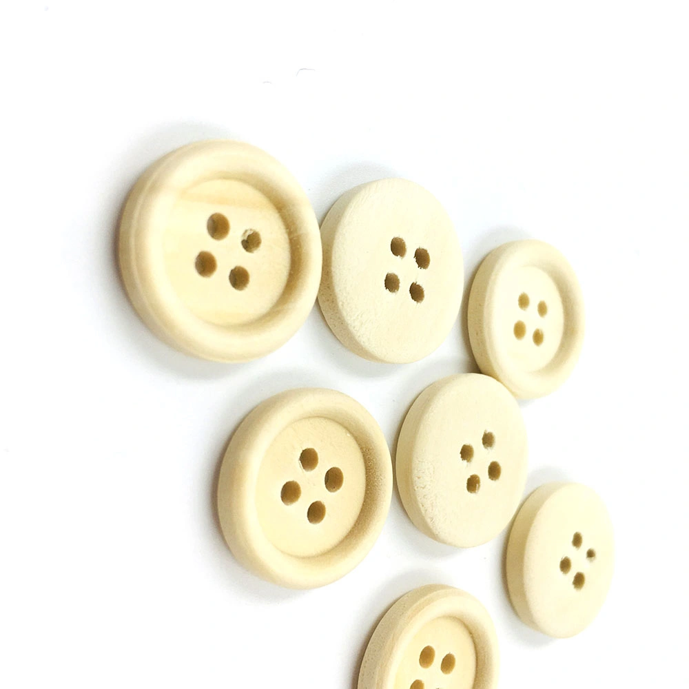 Wholesale/Supplier Eco Friendly Natural Round 2/4 Holes Custom Wooden Button Custom