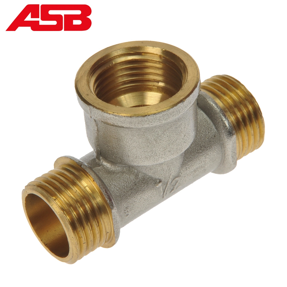 High Performance Brass Fitting Sanitary Furniture Pipe Coupling Tee for Water System