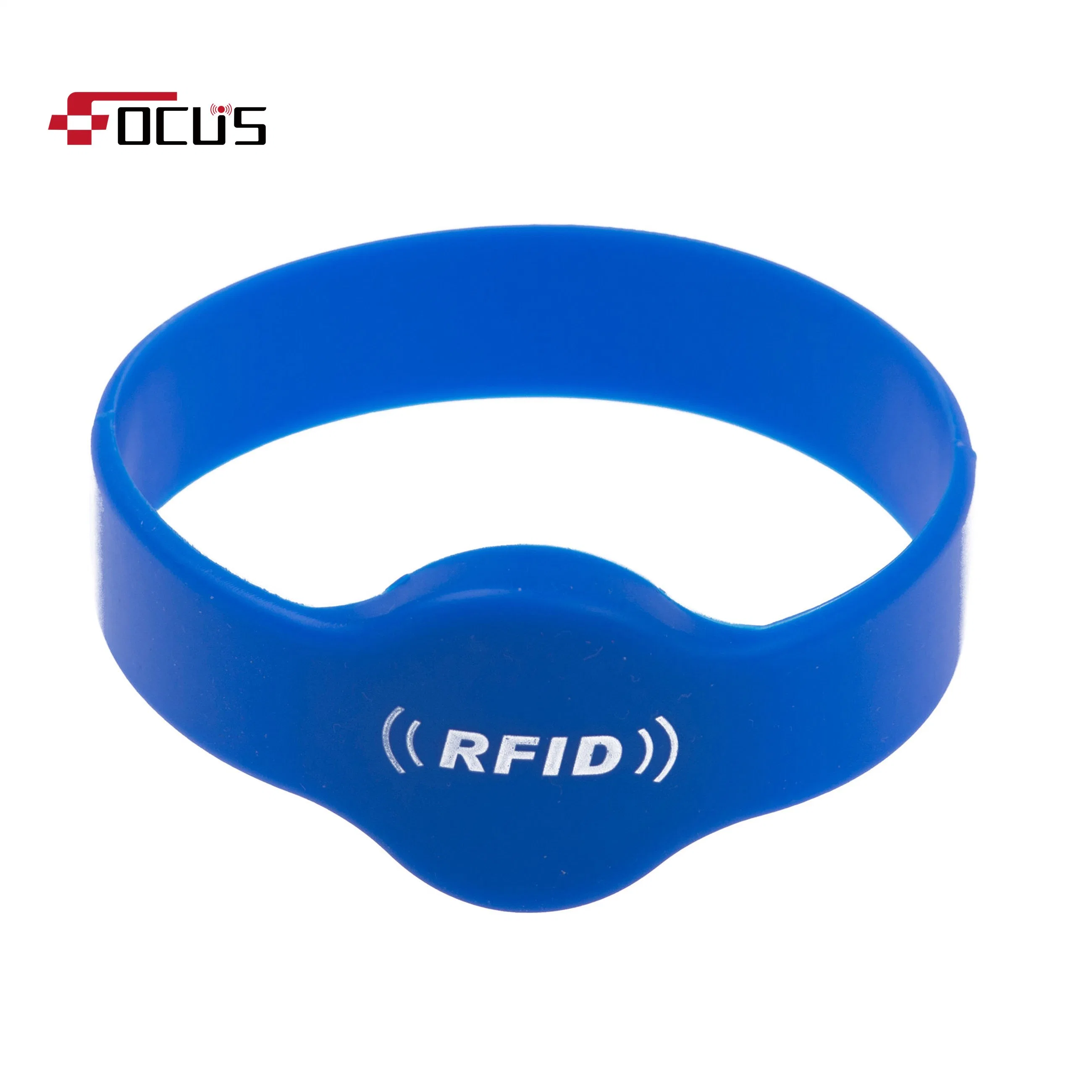 Factory Price UHF RFID Woven Bracelet Silicon Wristband NFC for Access Control