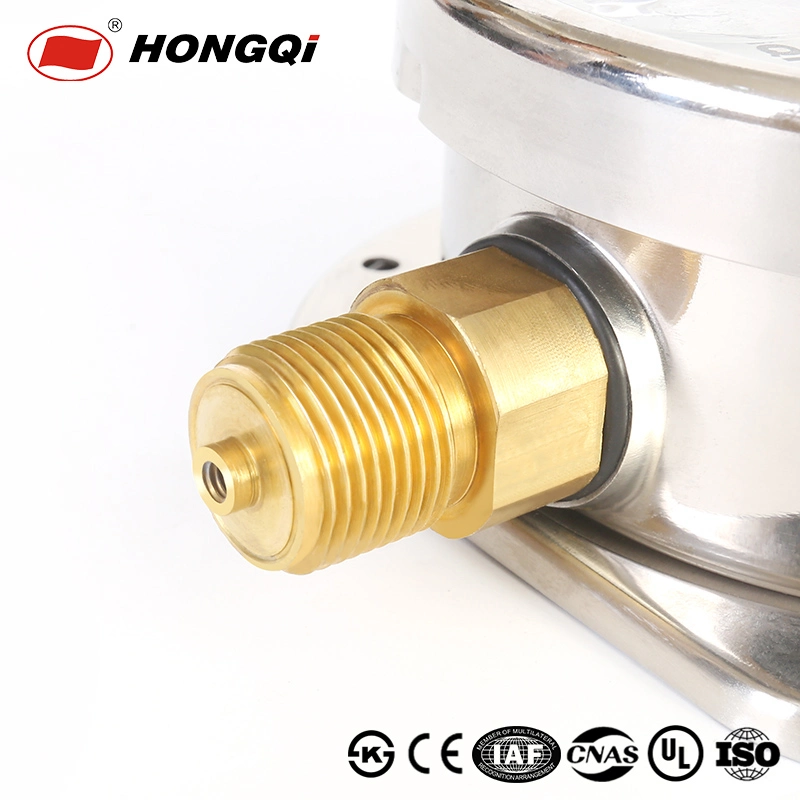 Glycerine/ Silicone Oil Filled Vacuum Pressure Gauge with Flange Brass Internals Corrosion Resistant Manometer