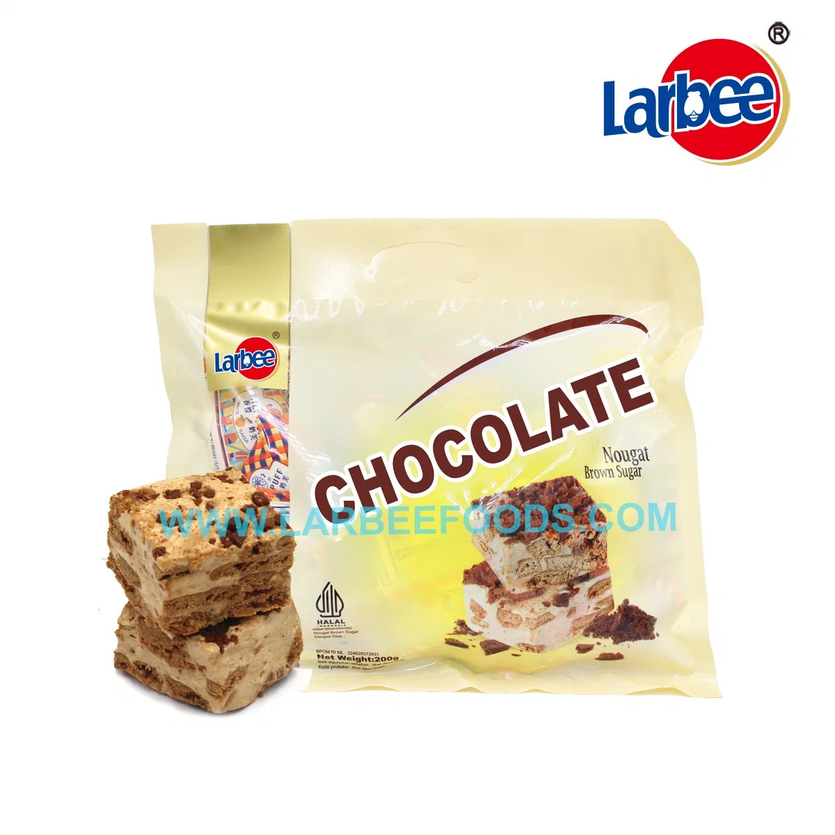 New Launch Larbee Brand 200g Assorted Flavor Nougat in Bag