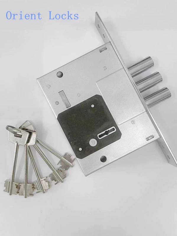 Steel Door Lock 257L with Brass Key Russia Market