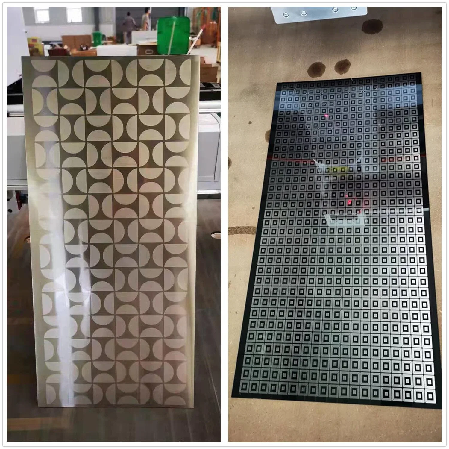 Como a máquina de gravura em metal Laser gravado decorativa do espelho a porta do elevador de folha de aço inoxidável para decoração