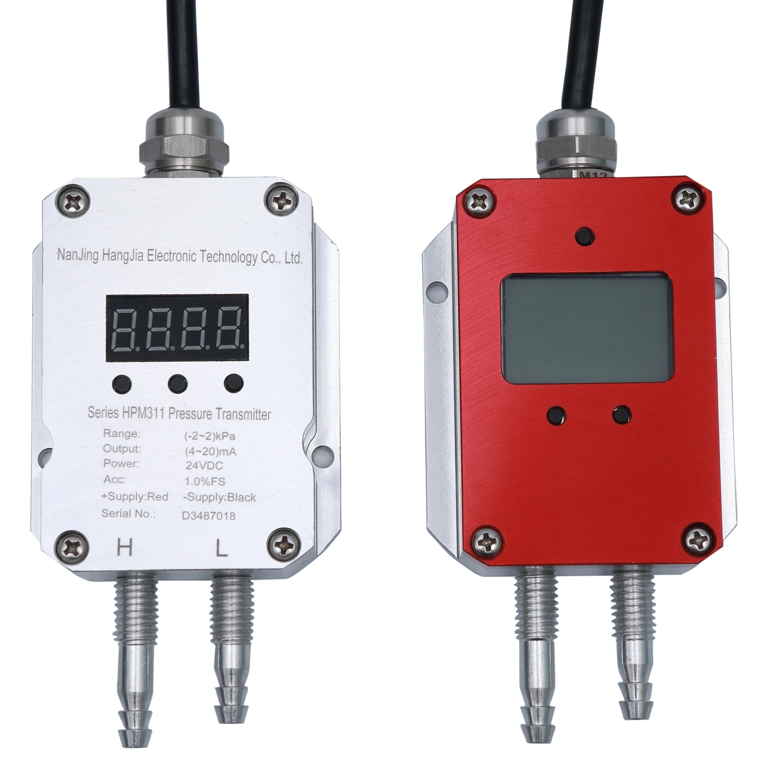 Presión diferencial de flujo de aire de la carcasa de aleación de aluminio, dura y sellada Transmisor del sensor