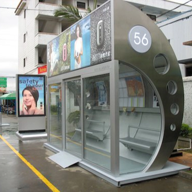 Modern Air Conditioning Bus Shelter for Advertising