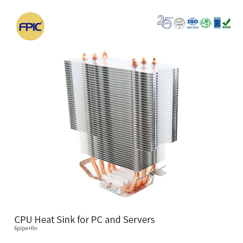 FPIC OEM hohe Wärmeleitfähigkeit Heat Pipe Kühlkörper für CPU-GPU