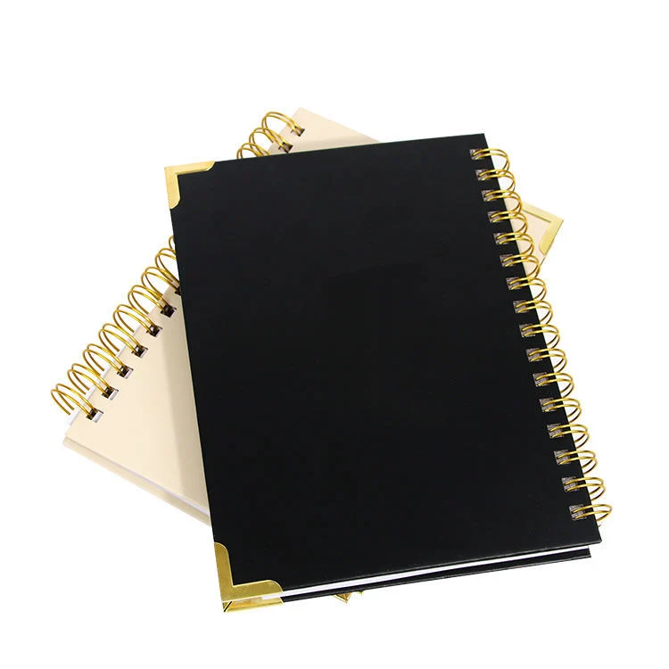 Hot Selling Black Classic Hard Case Hardcover Notebook Spiral Binding Notebook