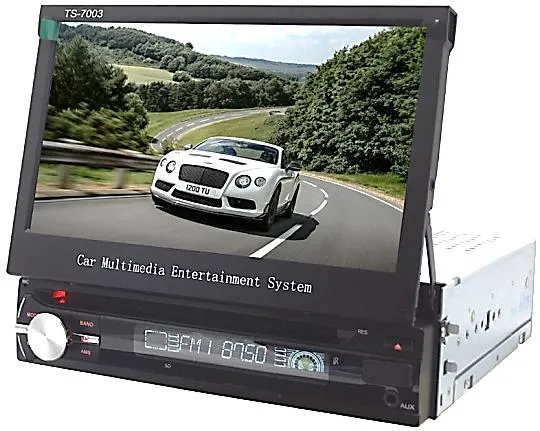 7 pouces écran escamotable Voiture Lecteur de DVD avec Bluetooth