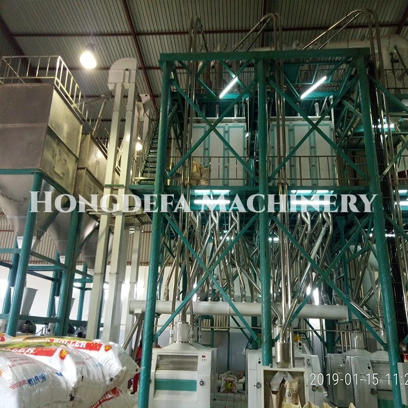 PLC Control Maize Flour Mill Plant Automatic Corn Milling Machine