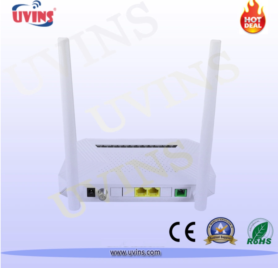 Xpon Ont 1ge+1fe+CATV+Dual WiFi para rede FTTX compatível Huawei Zte Olt