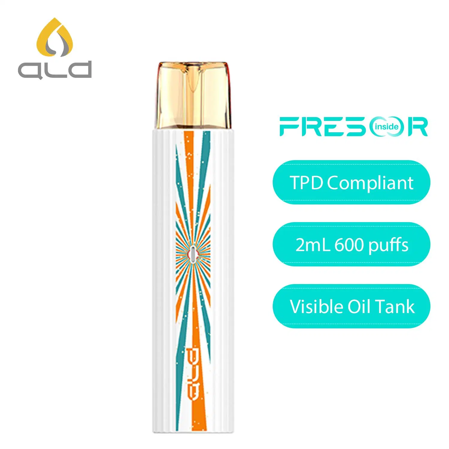 Fresor Bar Mini E Cigarette con 2ml TPD certificar vacío VAPE 600 Puff