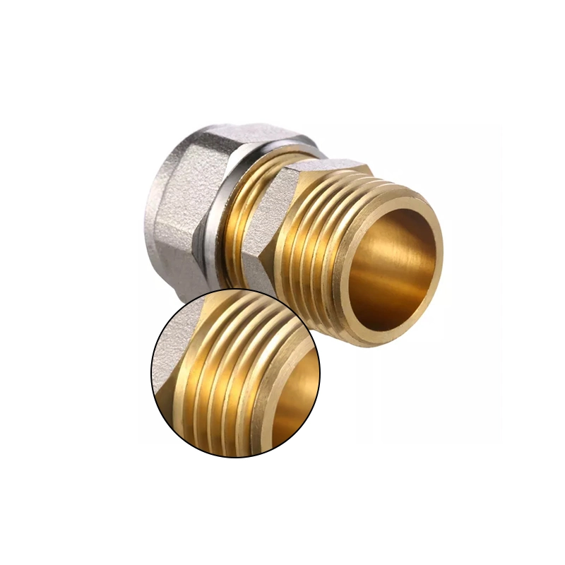 Pex Socket Coupling Connector 1/2&ldquo; 3/4"1" Compression Pex Brass Pipe Fittings