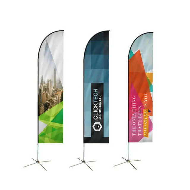 Wholesale/Supplier Customized Beach Feather Flag Banner Promotional Wind Flying Outdoor Decorative Advertising Beach Flag