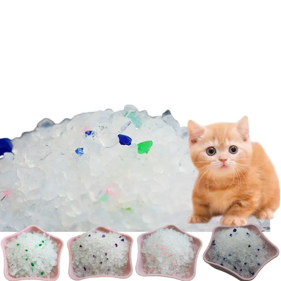 Gel de silice mastic de sable propre 97%+3% Crystal Cat litière chat Nettoyage des toilettes