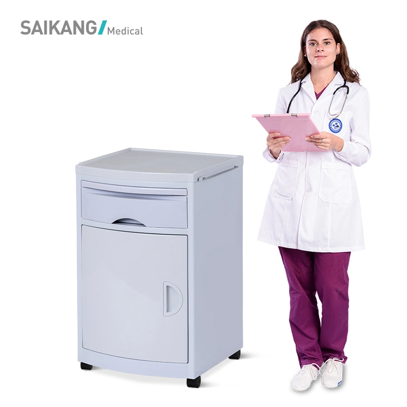 Sks002 Saikang Wholesale Economic ABS Plastic Hospital Medical Storage Bedside Cabinet