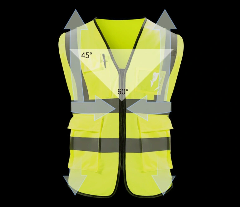 Breathable Highway Administration Highlight Reflective Protective Vest for Dark Outdoor Activity